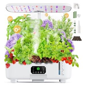 15 PODS Hydroponics Growing System Kit - White